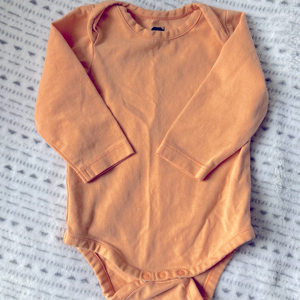 Peach Monica + Andy Onesie